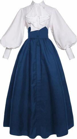 Vintage Victorian Dress Edwardian Medieval Renaissance Costume Women in Kuwait