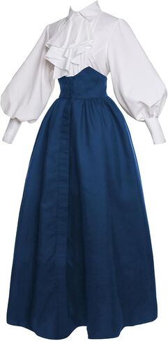 Vintage Victorian Dress Edwardian Medieval Renaissance Costume Women in Kuwait