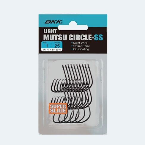 BKK Hooks A-BR-5051 Mutsu Circle Light-Ss (B-25) Size 5/0# 25 Pack in Saudi Arabia