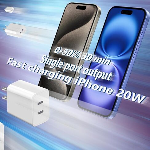 USB C Charger Block 1Pack for iPhone 16 Pro Max Charger Fast Charging 20W PD Power Adapter,Single Port Type C Wall Charger for Apple Watch iPhone 15/15 Pro/15 Pro Max/15Plus/14/13/12/11,Xs/X, for iPad in Saudi Arabia