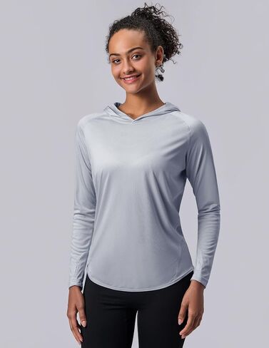 3 Pack: Women's Active Lightweight Long Sleeve Hoodies, UPF Sun Protection Pullover Shirts with Thumb Holes in Kuwait