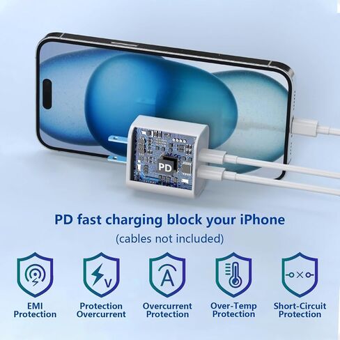 USB C Charger Block 1Pack for iPhone 16 Pro Max Charger Fast Charging 20W PD Power Adapter,Single Port Type C Wall Charger for Apple Watch iPhone 15/15 Pro/15 Pro Max/15Plus/14/13/12/11,Xs/X, for iPad in Saudi Arabia