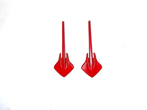 2PCS Corvette Stingray Mako Shark Emblem C7 Silverado Badges Fit for Corvette (Matte Black) in Saudi Arabia