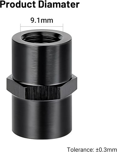 EVIL ENERGY 1/8″ NPT Female to 1/8″ NPT Female Fitting Adapter Straight Aluminum Black in Kuwait