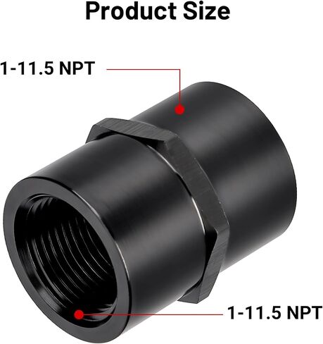 EVIL ENERGY 1/8″ NPT Female to 1/8″ NPT Female Fitting Adapter Straight Aluminum Black in Kuwait