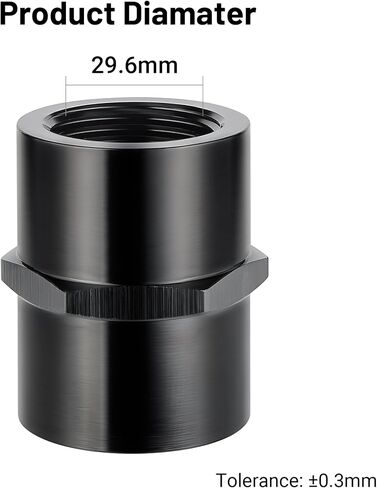 EVIL ENERGY 1/8″ NPT Female to 1/8″ NPT Female Fitting Adapter Straight Aluminum Black in Kuwait