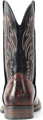 أحذية Iuv Cowboy for Men Square Toe Western Retro Boot Date Classic Formerized Pull on Slip Abouts Boots in Kuwait
