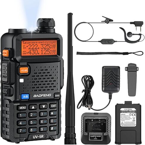 BAOFENG 5RM 10W Ham Radio Long Range Handheld Two Way Radio 2500mAh Battery Rechargeable Walkie Talkies with NOAA Weather Receiver, Speaker Mic, Type-C Charging, 999CH, VOX in Saudi Arabia