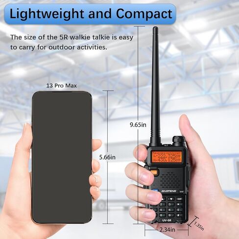 BAOFENG 5RM 10W Ham Radio Long Range Handheld Two Way Radio 2500mAh Battery Rechargeable Walkie Talkies with NOAA Weather Receiver, Speaker Mic, Type-C Charging, 999CH, VOX in Saudi Arabia