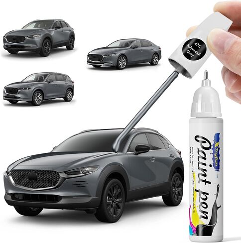 46G Machine Gray Touch Up Paint Compatible with Mazda, DIY Car Paint Scratch Repair, Quick & Easy Fix Automotive Scratch Repair for CX-5/CX-50/CX-30/CX-9/CX-90/CX-70/Mazda3/MX-5 in Saudi Arabia