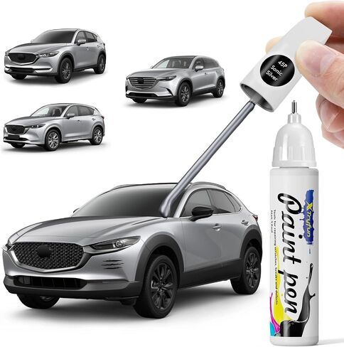 46G Machine Gray Touch Up Paint Compatible with Mazda, DIY Car Paint Scratch Repair, Quick & Easy Fix Automotive Scratch Repair for CX-5/CX-50/CX-30/CX-9/CX-90/CX-70/Mazda3/MX-5 in Saudi Arabia