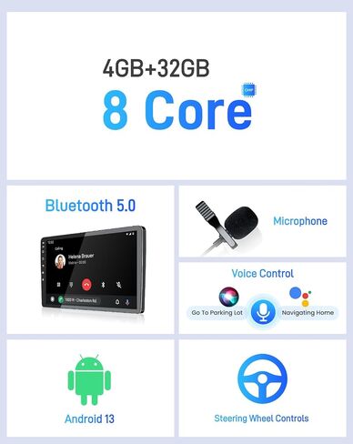 Car Stereo Radio for GMC Yukon Chevy Silverado 2007-2013: 5GWifi 𝟒+𝟑𝟐𝐆 9" Touchscreen GPS Navigation Radio Replacement - Wireless CarPlay Android Backup Camera Bluetooth SWC FM DSP Mirror Link in Saudi Arabia
