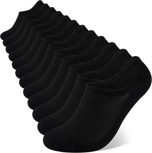 Coovan no show socks men cotton cotton low jools for men discalible discal discual jools with non slip slip (6 pairs) in Kuwait
