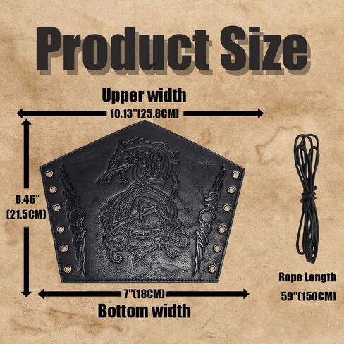 M-YOUNG Handcrafted Leather Bracers Viking Chest Armor for men Embossed Arm Armor Cuff Leather Gauntlet Costumes Accessories in Kuwait