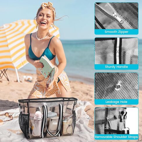 G4Free Waterproof Beach Tote Pool Bags for Women, Large Capacity Tote Bag With Wet Compartment for Weekender Travel in Saudi Arabia