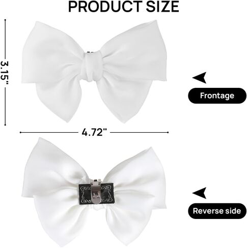 Forbidden Road 2 Pcs Bow Shoe Clips for Women Elegant Wedding Party Shoe Bows Clips Cute Bow Clips for Shoes in Kuwait