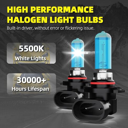 Headlight Bulbs Fit For GMC Acadia 2013-2019, 9012 High Low Dual Beam Combo, Super Bright 5500K White Light High Performance Halogen Light Bulbs, 2PCS in Saudi Arabia