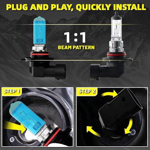 Headlight Bulbs Fit For GMC Acadia 2013-2019, 9012 High Low Dual Beam Combo, Super Bright 5500K White Light High Performance Halogen Light Bulbs, 2PCS in Saudi Arabia