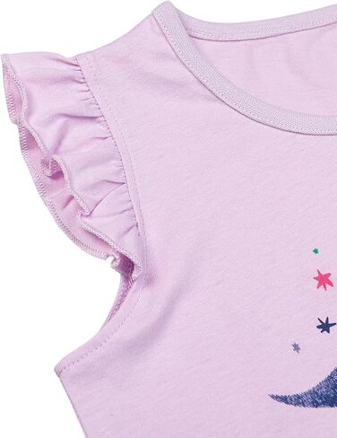 Girls 2 Piece Outfit Crew Neck Ruffle Short Sleeve Tees Elastic Waist Shorts Clothing Sets in Saudi Arabia