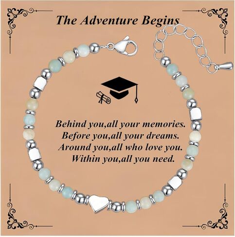 2025 Graduation Gifts for Her,Heart Charm Bracelets for Her,Personalized Graduation Bracelets for College/High School/Masters Degree/Nursing/8th Grade/Middle School/5th Grade in Kuwait