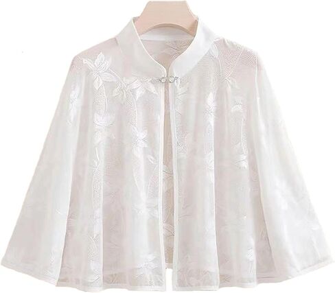 Women Lace Wedding Shawls Wrap Bridal Shrug Stand Collar Cape Cardigan Shoulder Covers Up For Evening Prom Dress in Saudi Arabia