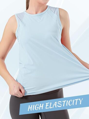 Bezioner Workout Tops for Women Quick Dry Tennis Golf Tank Tops Mesh Open Back Athletic Yoga Running Shirts Sleeveless in Saudi Arabia