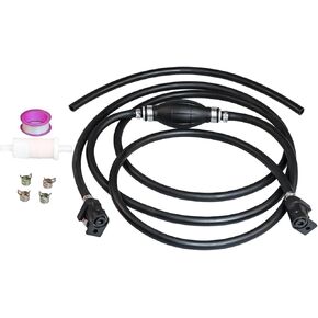 Outboard Fuel Line Hose Kit 32-858104K08 Compatible With Yamaha Marine Johnson Mercury Outboard 4 hp-200 hp 5/16" 10 Ft with Primer Bulb Tank Quick Female Connector 35-816296-4 Fuel Filter