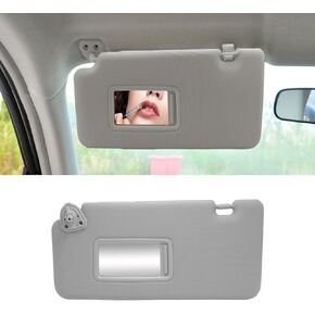 Moonlinks Right Passenger Side Sun Visor Compatible with Nissan Sentra 2013 2014 2015 2016 2017 2018 2019 Gray Color Right Sun Visors with Vanity Light for Sentra Accessories Replaces for 96400-3SG8A