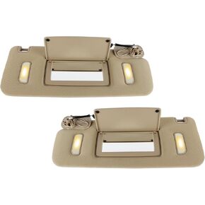 Left Driver and Right Passenger Side Sun Visor Replacement for Chevrolet GMC 2007 2008 2009 2010 2011 2012 2013 2014,Sunvisor Replaces 22850307 22850311(Beige)