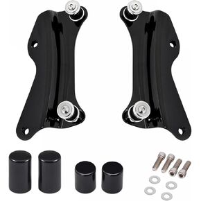 TDZ Vivid Black 4 Point Docking Hardware & Covers Kit for Harley Touring Road Glide Street Glide Electra Glide Road King 2014 2015 2016 2017 2018 2019 2020 2021 2022 2023 2024