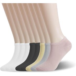 Wildarms Women's Ankle Socks - No Show Invisible Ultra-Thin Breathable Cotton Casual Socks for Sneakers & Everyday Wear