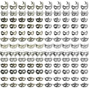 130 Pcs Masquerade Masks Vintage Venetian Style Antique Masks Bulk Set for Adults and Teens Party Cosplay Costume