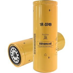 1R-0749 Fuel Filter Compatible with Caterpillar for Cat for Duramax Diesel Engine Advanced High Efficiency 2 Micron Absolute Cellulose Media Filters Particles 1R0749 BF7587 FF5319 4003 1PCS