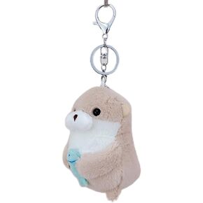 kekafu Lovely Otters Plush Pendant Keychain Stylish Backpack Keyrings Pendant For Kid Boy Girl Women Men