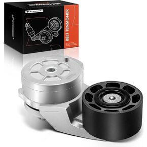 A-Premium Belt Tensioner Assembly with Pulley Compatible with Freightliner FLD112, FLD120 & IC Corporation 3800, CE Commercial, FE Commercial, RE School Bus & International Harvester 2554 & Peterbilt
