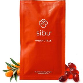 sibu Omega-7 PLUS Softgels (60ct, 30 Day Supply) – Blend of Sea Buckthorn Oil and Plant-Based Vitamin D3 & Omega-3 DHA
