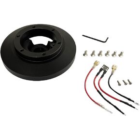 Aluminum Steering Wheel Short Hub Adapter Quick Release Hub Adapter Boss Kit Replacement for 91-98 E36 M3 318 328i 325i 325is 328 Z3 E39 8331(Black)