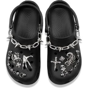 Goth Shoe Charms Goth Emo Accessories Punk Rivets Shoe Charms Y2K Shoe Shoe Decoration