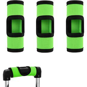 3 Pack Luggage Handle Wrap, Luggage Handle Wraps for Suitcase, Bright Color Luggage Tags, Suitcase Tags identifiers for Travel Accessories (Black)