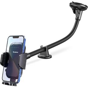 Esoulk Cell Phone Car Mount,Phone Holder for Truck,11-Inch Long-Arm Phone Mount Suction Cup Windshield/Dashboard Phone Holder for Car Truck SUV