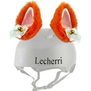 Cat Ears for Helmet Fox Ears with Bell Helmet Accessories 2PCS Reusable Design(Helmet Not Included)