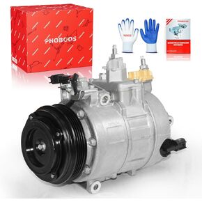 ضاغط Phoboos A/C مع القابض متوافق مع Ford Fusion 2013-2020 ، Ford Edge 2016-2018 ، Lincoln MKZ 2013-2018 ، 1.5L/2.0L/2.5L. تبريد سريع ، ضوضاء منخفضة ، تسهيل التثبيت ، المرجع. CO-29119C ، 198356