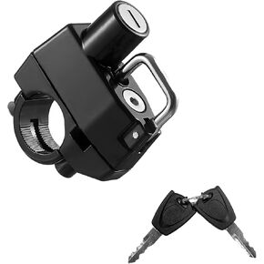 Motorcycle Helmet Lock, Aluminum Alloy Anti Theft Helmet Security Lock with 2 Keys, Universal Tamper-Proof Helmet Lock for Motorbike Scooter Bike, Motorcycle Accessories