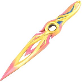 Game Weapon Life-Size 11.8'' Mystbloom Knife Metal Knife Unsharpened Metal Crafts Cosplay Props Game Weapon Collectition Desktop Display Decoration