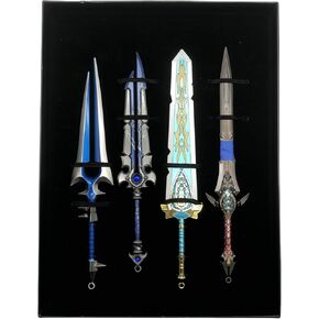 crafthand Wow Weapon 4 in 1 Pack Lothar Sword Grand Marshal Windseeker Render Sword Metal Game Sword Collectible Desktop Decoration Keychain BJDs