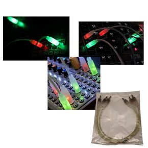 SSMS LED Eurorack Patch Cables - 12" (30 cm) 3-Pack - Suitable for Eurorack Modular Synthesizer