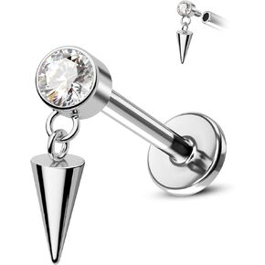 Hidden Helix Earrings G23 Solid Titanium Helix Cartilage Earrings Stud 16G Internally Threaded Helix Tragus Jewelry Flat Back in Kuwait