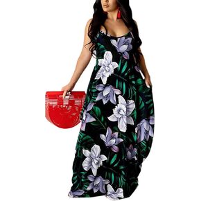UOUA Hawaiian Dresses for Women Plus Size Sundress Luau Party Summer Curvy Maxi Tropical Boho Sexy Dress