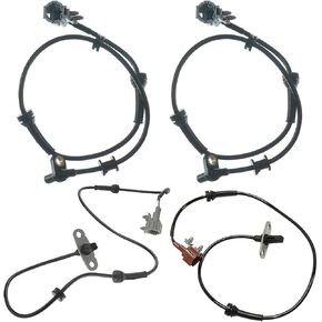 Set of 4 ABS Wheel Speed Sensors for 2005 2006 2007 2008 2009 2010-2015 Nissan Xterra S/SE Only fit 4WD Front + Rear