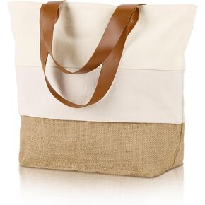 Tote Bag for Women -Handbag for Travel,Leather Strap, Anti-Lost Zipper, Waterproof Bottom, Mother’s Day Gift